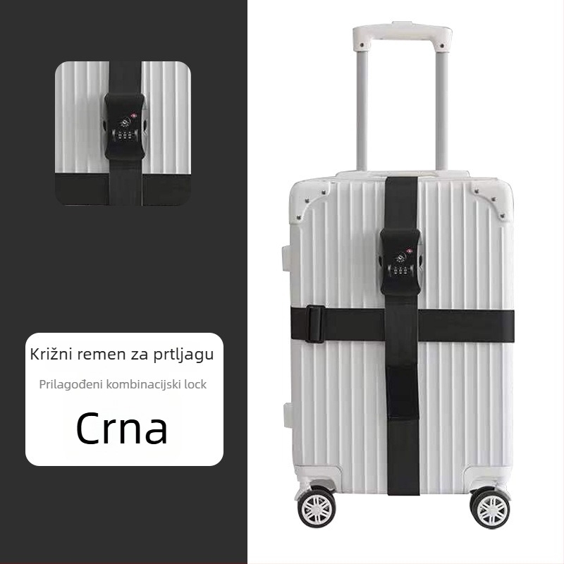 Pojas za prtljagu s križnim sigurnosnim pojasom, poliester, proljeće 2018