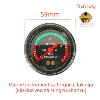 Višestruki mjerni panel s mjerenjem temperature vode, tlaka ulja, ampermetra, momenta i tlaka zraka (Model 123)