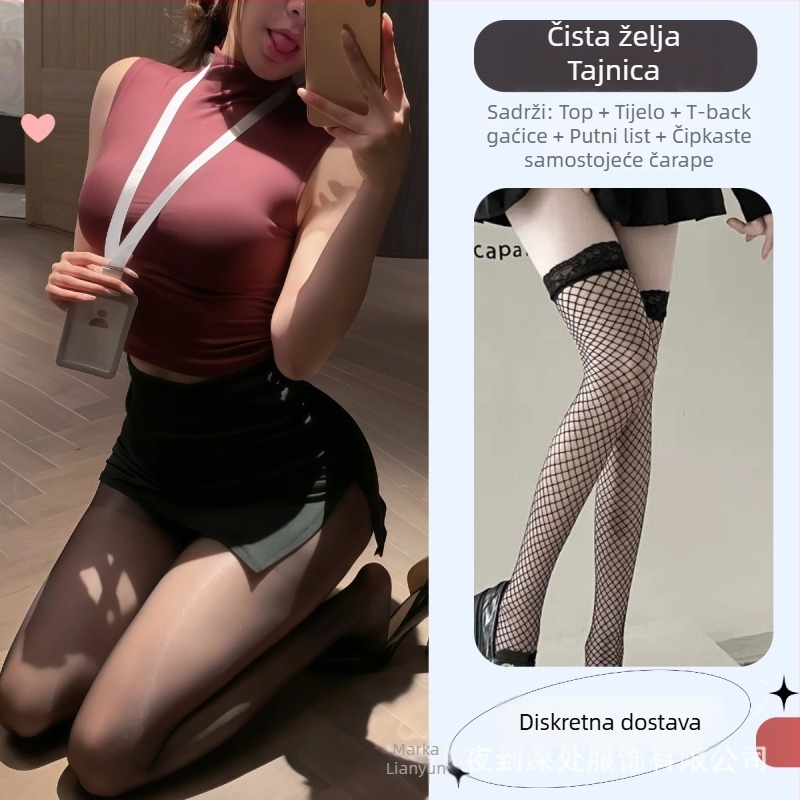 Set bodysuita i uniforme za ulogu sekretarice, za žene, poliester 90–95%, proljeće 2025