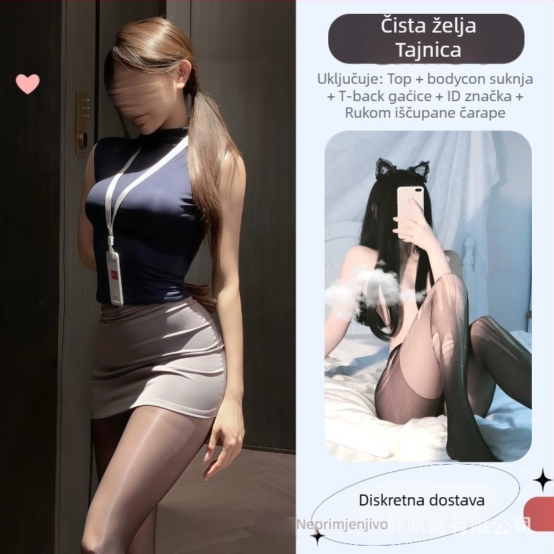 Set bodysuita i uniforme za ulogu sekretarice, za žene, poliester 90–95%, proljeće 2025