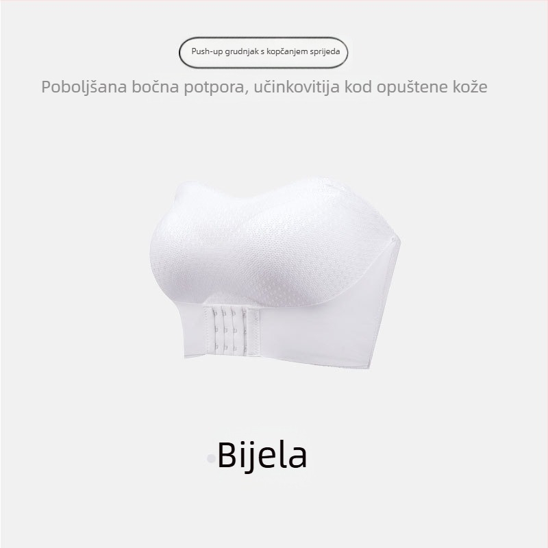 Bezrameni grudnjak s prednjim zatvaračem, plus veličina, tanak, podizanje, lijep stražnji dio, nevidljivi grudnjak za vjenčanicu