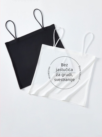 Top s jednim ramenom od ice silk, bez jastučića, tanak ženski top, otkriveni leđa s wrap dizajnom