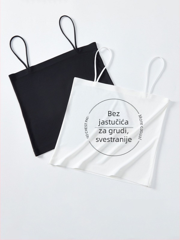 Top s jednim ramenom od ice silk, bez jastučića, tanak ženski top, otkriveni leđa s wrap dizajnom