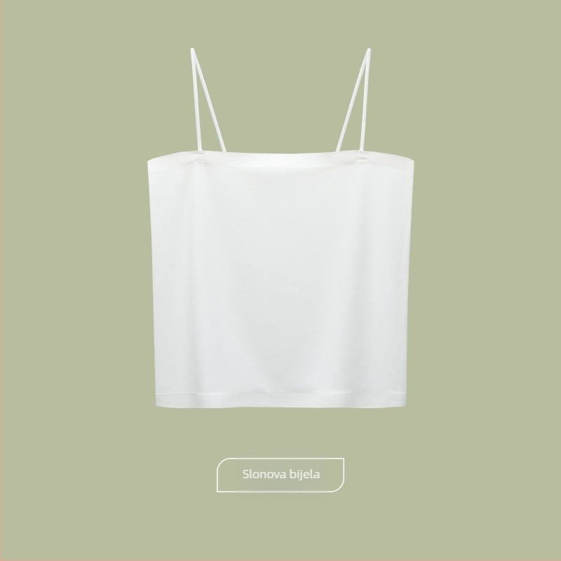 Top s jednim ramenom od ice silk, bez jastučića, tanak ženski top, otkriveni leđa s wrap dizajnom