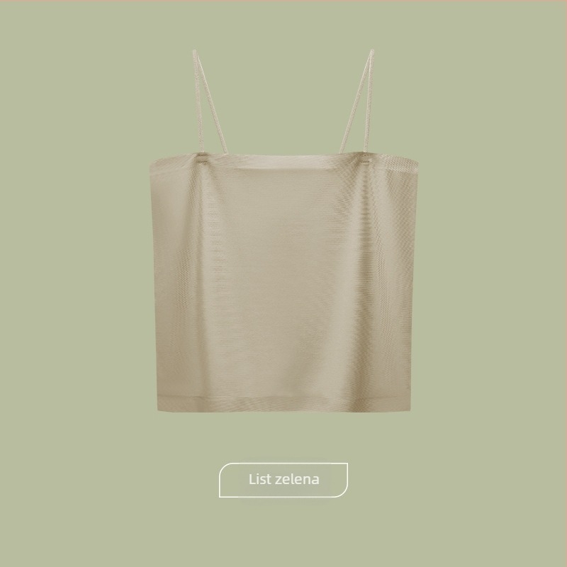 Top s jednim ramenom od ice silk, bez jastučića, tanak ženski top, otkriveni leđa s wrap dizajnom