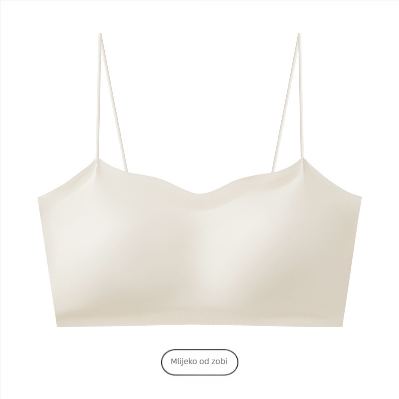 Tanki camisole grudnjak s tankim remenčićima za slip haljine, lagano punjenje, lijep leđa, prozračni najlon