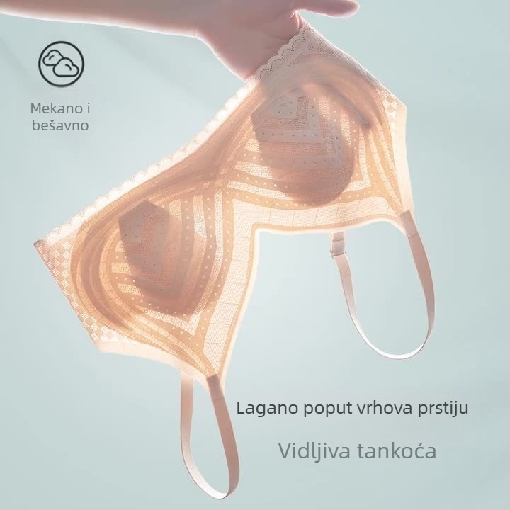 Ljetni ultra-tanki jednoplošni bezšivni bežični noćni grudnjak s čašicama u obliku zeca s ušima