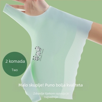 Bezšivno donje rublje za djevojčice u pubertetu — set s grudnjakom od ice silk i topom