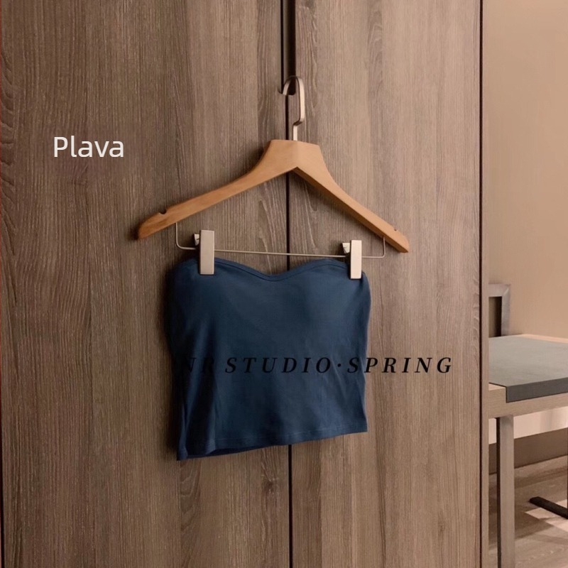 100% pamukasti tube top s uklonjivim čašicama, lijepim leđima, pamukasti top za žene