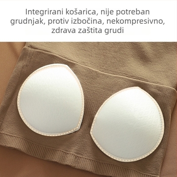Bešivni tube top s podesivim trakama i oblikovanim košaricama, bez žice, baza za pokrivanje leđa
