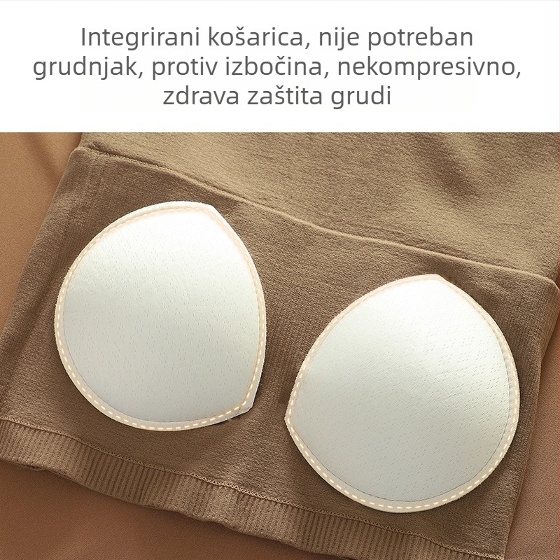Bešivni tube top s podesivim trakama i oblikovanim košaricama, bez žice, baza za pokrivanje leđa