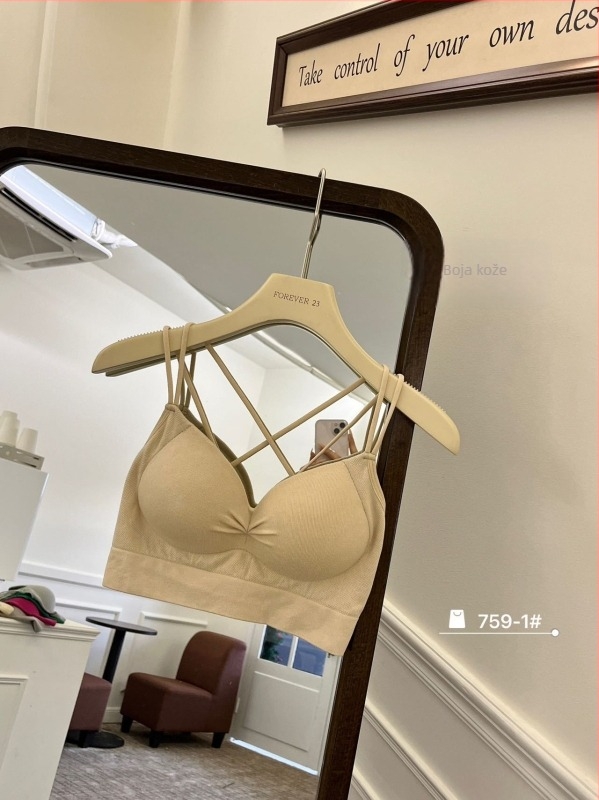 Pamukasti gornji dio s preklopnim stražnjim remenima, tube top, trokutasti košarici, prozračan i udoban