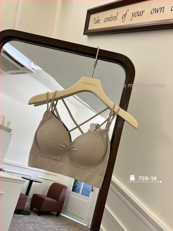 Pamukasti gornji dio s preklopnim stražnjim remenima, tube top, trokutasti košarici, prozračan i udoban