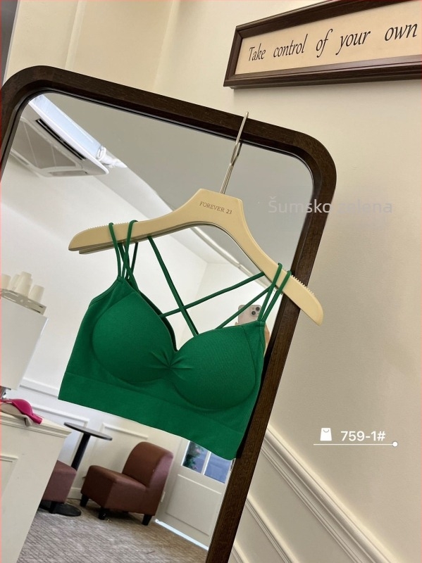 Pamukasti gornji dio s preklopnim stražnjim remenima, tube top, trokutasti košarici, prozračan i udoban