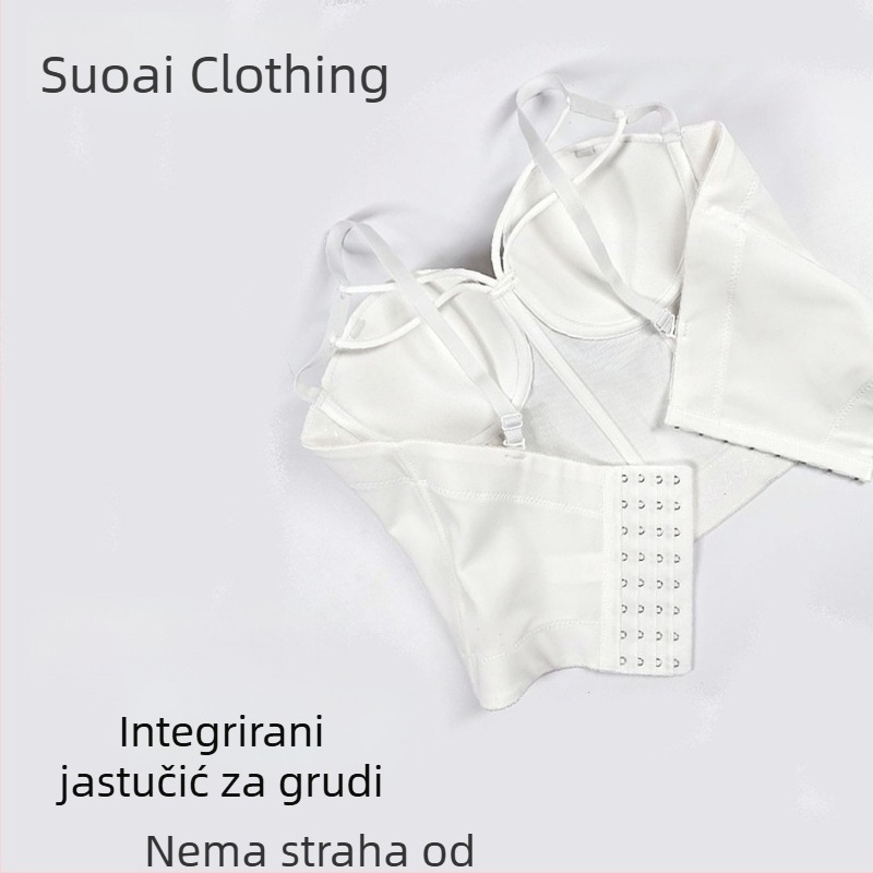 Plus veličine jednobojni top-bustier za vanjsku upotrebu na zabavama i klubovima, seksi korzet s ribljom kostom