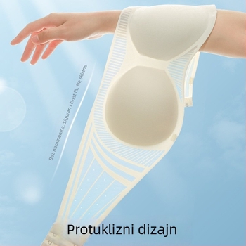 Bez naramenica Tube Top grudnjak za male grudi – protuklizni, nevidljiv, bezšivni push-up, najlon materijal s podom od spandexa