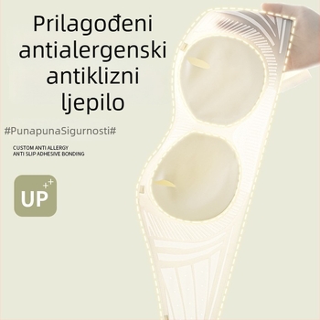 Bez naramenica Tube Top grudnjak za male grudi – protuklizni, nevidljiv, bezšivni push-up, najlon materijal s podom od spandexa