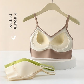 Ženski bezšavni grudnjak bez naramenica s 5/8 čašica, gornja potpora, prozračan materijal Spandex/Lycra