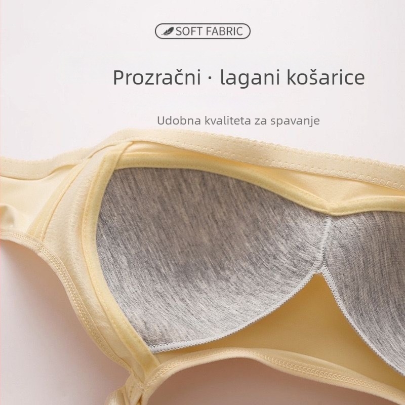 Najlon grudnjak bez naramenica, košarice 3/4, skupljajući, prozračan, bez šavova