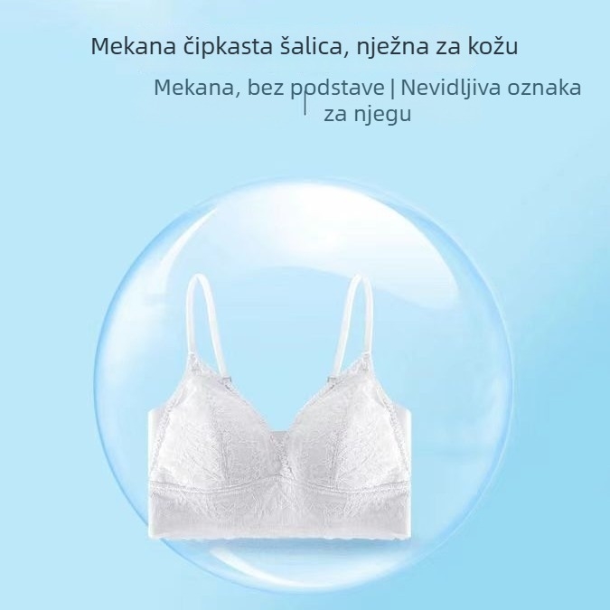 Wrap grudnjak s trokutastim šalicama, tanke naramenice, lijepo leđa, najlon materijal, japanski stil, ljetni model 2025