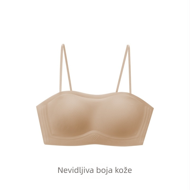 Najlon bez naramenica tube top s protukliznim dizajnom i push-up funkcijom; glavni materijal 50–70%.