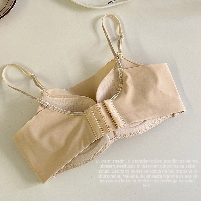 Bešivni grudnjak bandeau za žene s malim grudima, push-up