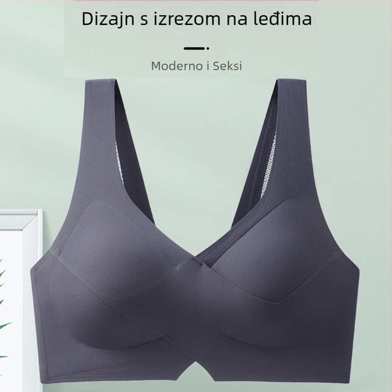 Bešivni sportski grudnjak s fiksiranim košaricama, bez žice, podizanje i oblikovanje leđa