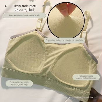 Ženski grudnjak bez naramenica za mali bust, podesiva stražnja cami s čvrstim tankim jastučićima, bezšivni, najlon