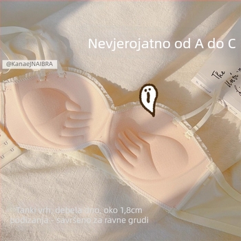 Push-up grudnjak za mali bust, protuklizni, gornja potpora, 3/4 košarica