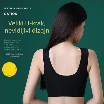 Grudnjak u vest-stilu s fiksnim dvostrukim trakama, pune čašice, oblikovane čašice, poliester