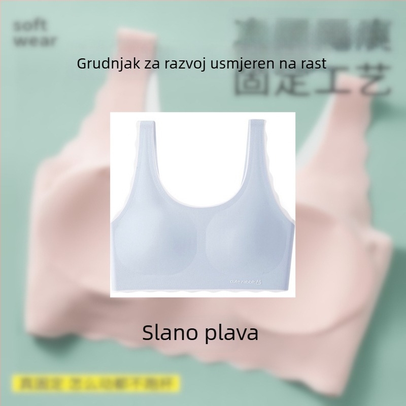Tinejdžerski bezšivni grudnjak s tankim oblikom košarica, u stilu veste, najlon