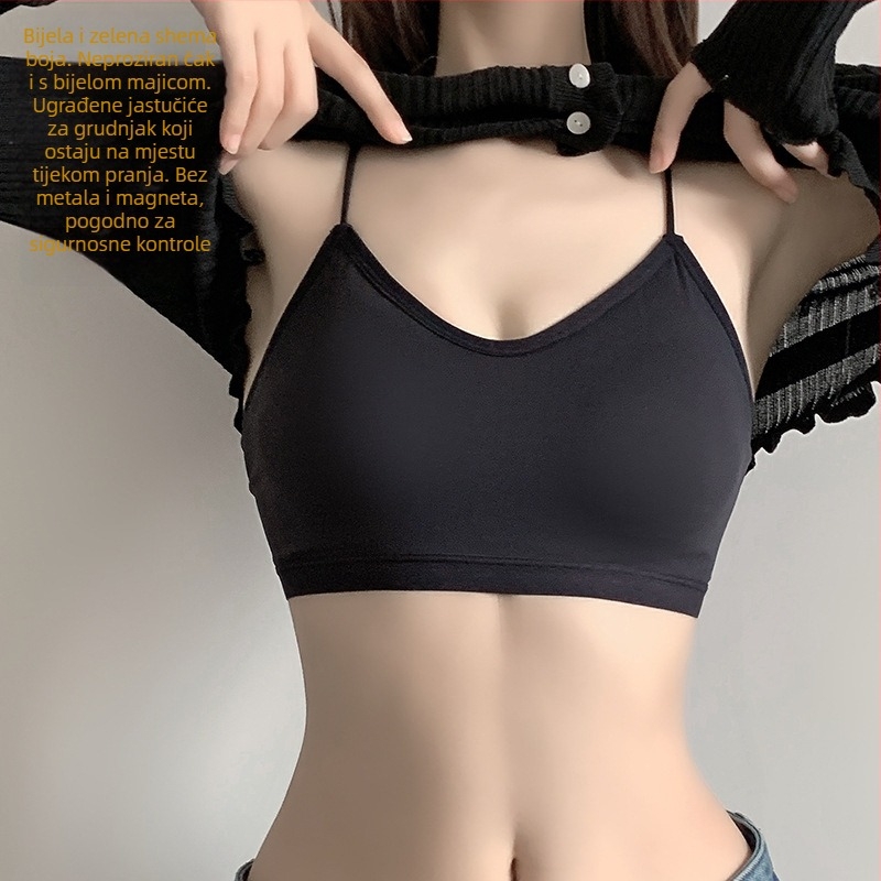 Ice Silk Backless jednodijelni grudnjak s fiksnim košaricama, prozračan, push-up; veličina košarice 3/4; oblik košarice: tanak vrh, debeo dno; tkanina Spandex (56,2% najlon, 43,8% spandex).
