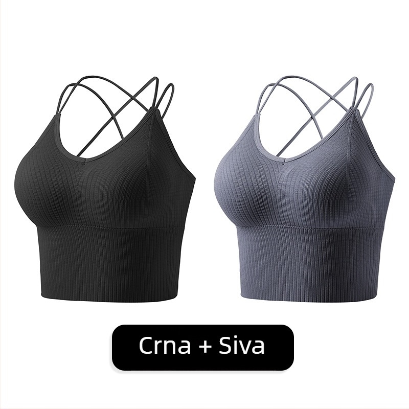 Bešiven top s križnim stražnjim dijelom i wrap dizajnom, plus veličina, s odvojivim ulošcima za prsa