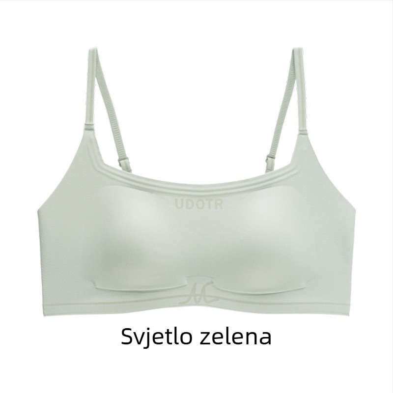 Bežični, bezšivni grudnjak za žene, ultra-tanki oblikovani košarici, prozračna najlon tkanina, košarice s dizajnom zeca uši, fiksni dvostruki kaiši