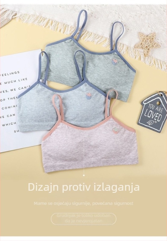 Podstavljeni trening grudnjak za djevojčice uzrasta 7–16 godina, u stilu prsluka