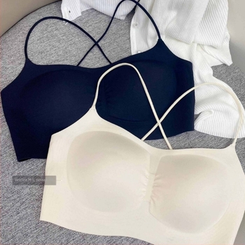 Sutien s križnim leđima, tanke naramenice, bez kostiju, push-up, prirodan dojam nude kože