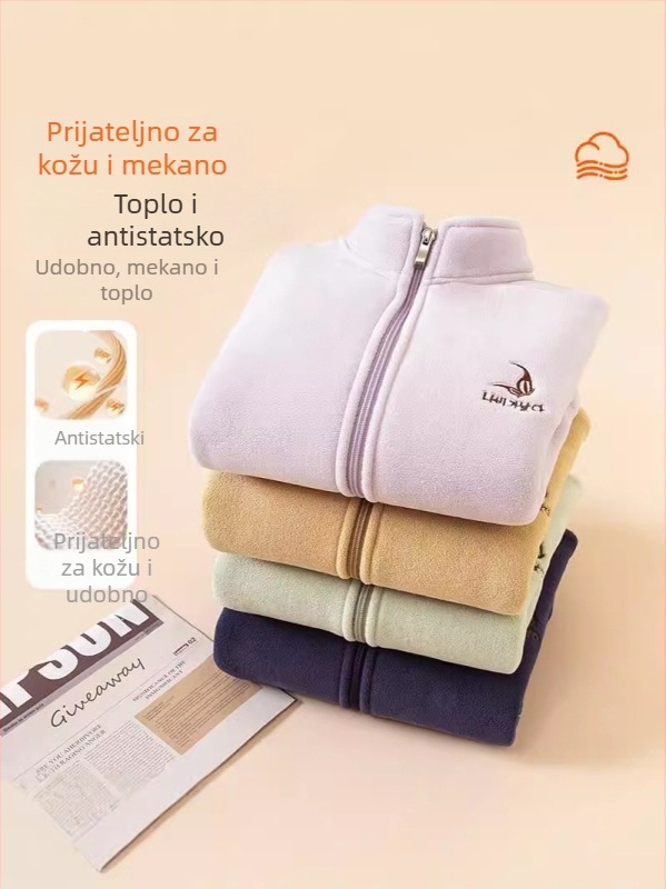 Unisex dječja zimska jakna s orijentalnim velvet sherpa i prednjim zatvaračem, za uzrast 3-8 godina