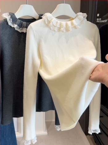 Ženski pleteni džemper s dugim rukavima i half-turtleneck ovratnikom, jednodobni poliester, japansko-korejski ležerni stil, zima 2025.
