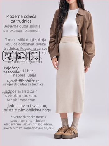Trudnička duga haljina s A-linijom, najlon 95% + elastan 5%, bez ovratnika, bez rukava, casual japansko-korejski stil