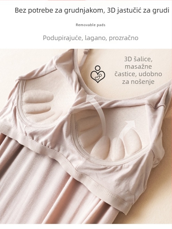 Materninska duga haljina bez rukava s okruglim izrezom i ugrađenim umetkom za prsa, viskoza (90–95%), jednobojna, princes stil