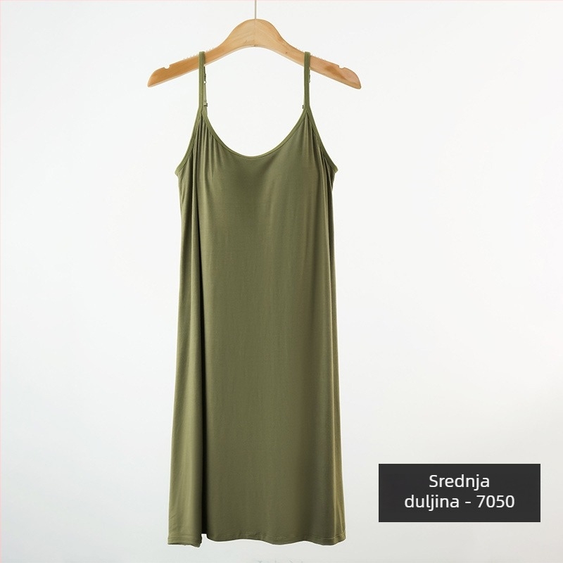 Materninska duga haljina bez rukava s okruglim izrezom i ugrađenim umetkom za prsa, viskoza (90–95%), jednobojna, princes stil