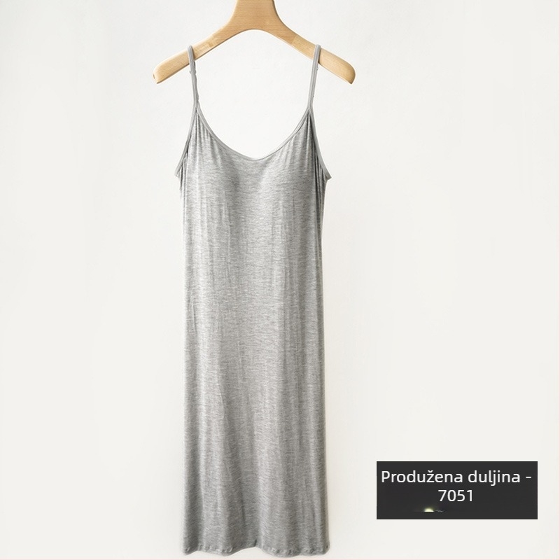 Materninska duga haljina bez rukava s okruglim izrezom i ugrađenim umetkom za prsa, viskoza (90–95%), jednobojna, princes stil