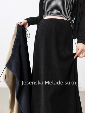 Suknja – A-linija, srednja duljina, 95% poliester 5% spandex, jesen 2025