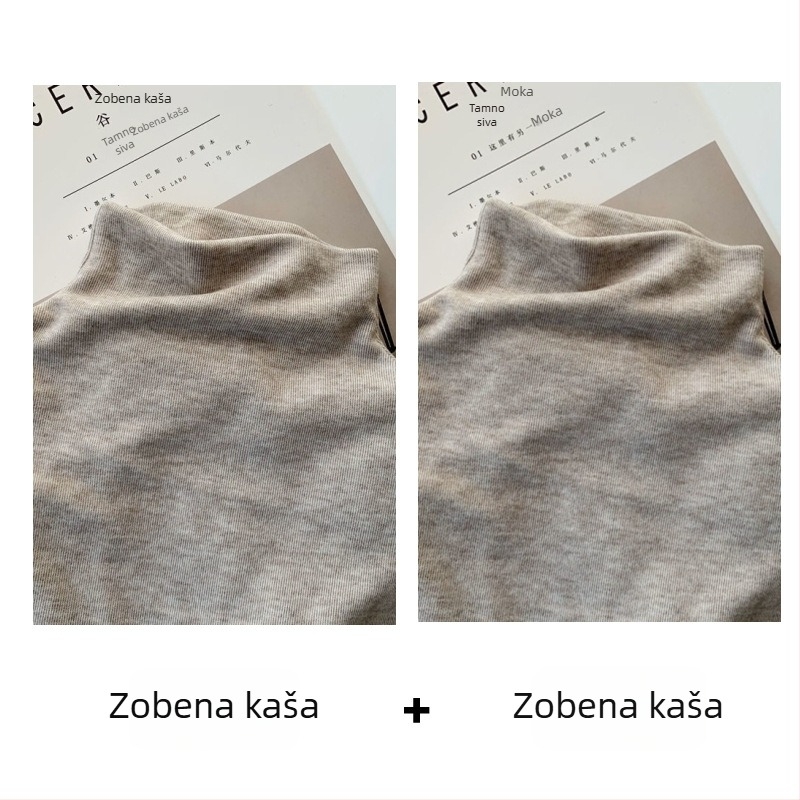 Top s flisom, topao i udoban, polu-visoki ovratnik, uski kroj, jednobojna boja, jesen-zima, plus veličine.