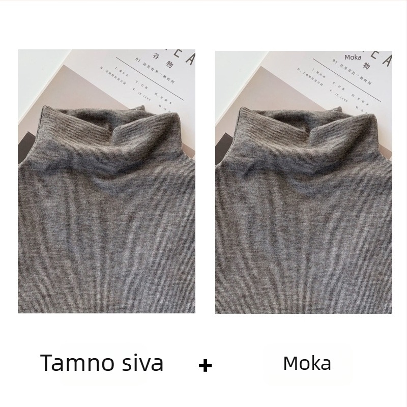 Top s flisom, topao i udoban, polu-visoki ovratnik, uski kroj, jednobojna boja, jesen-zima, plus veličine.