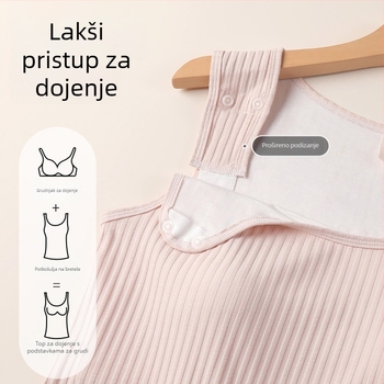 Top za dojenje s ribljim repom, prozračan za jesen-zimu, bez grudnjaka, za dojenje nakon poroda