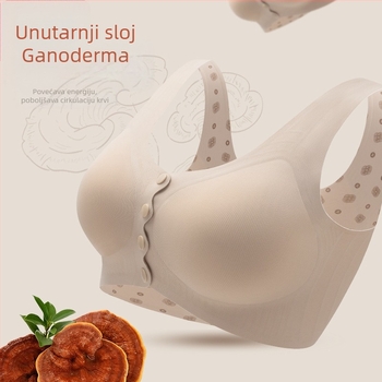 Bešavni grudnjak za dojenje s prednjim zatvaračem, bežični, prozračni, mekana potpora