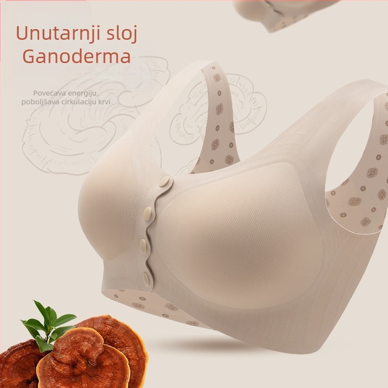 Bešavni grudnjak za dojenje s prednjim zatvaračem, bežični, prozračni, mekana potpora