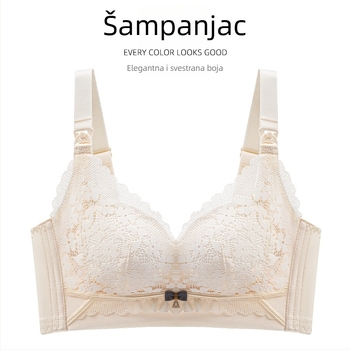 Postpartalni grudnjak za dojenje s prednjim zatvaranjem kopčom, protiv spuštanja, tanke oblikovane košarice, odvojive dvostruke naramenice