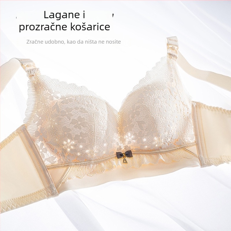 Postpartalni grudnjak za dojenje s prednjim zatvaranjem kopčom, protiv spuštanja, tanke oblikovane košarice, odvojive dvostruke naramenice